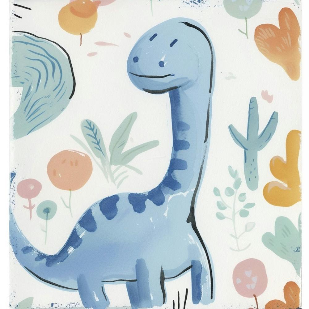 Cute Muted Apatosaurus Dinosaur   3