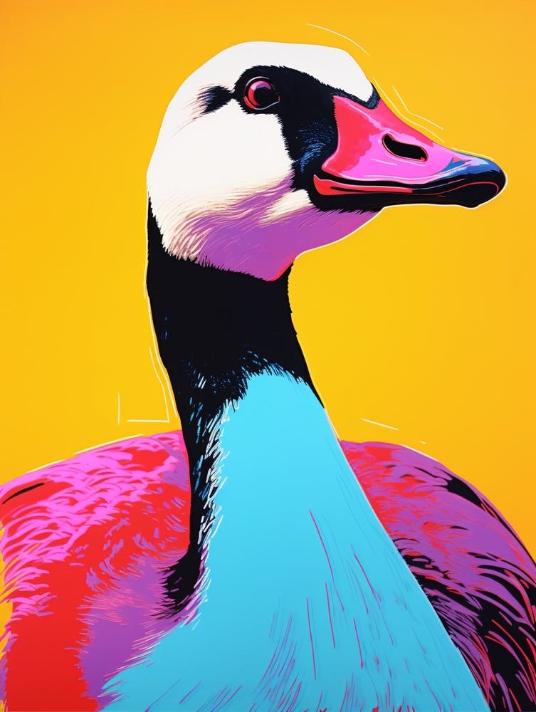 Andy Warhol Style Bird Canada Goose 3