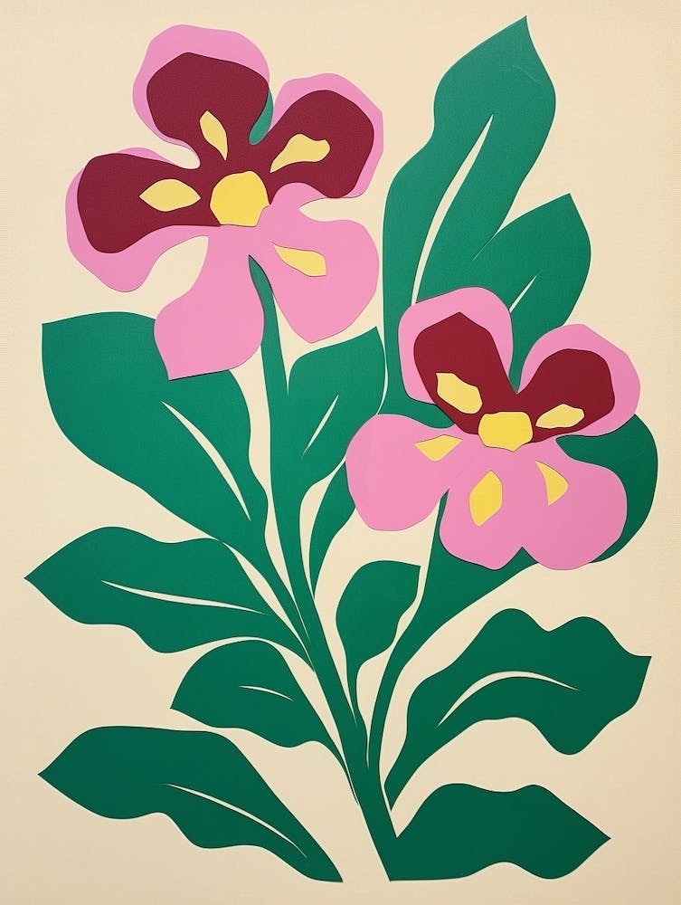 Cut Out Style Flower Art Orchid 2