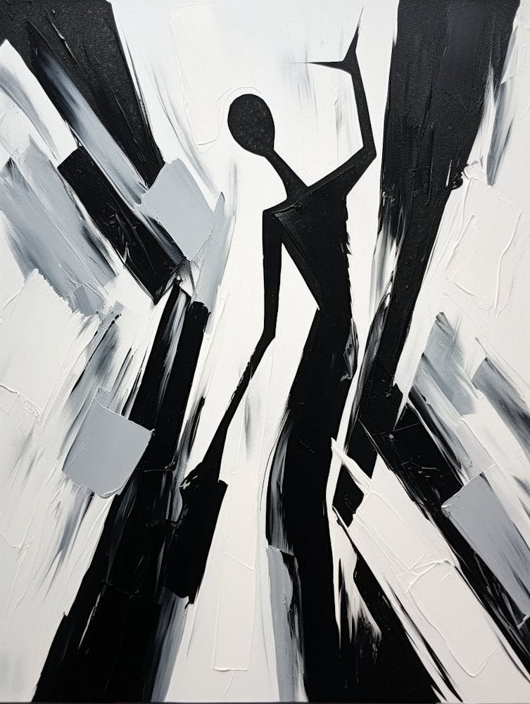 Dance Abstract Black And White 5