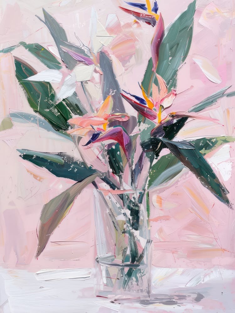 A World Of Flowers Bird Of Paradise 4 Painting