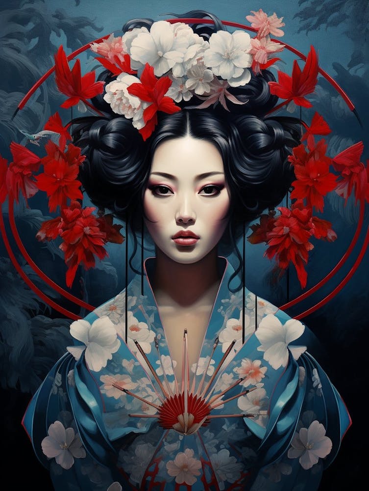 Geisha Illustration Style Japonais 5