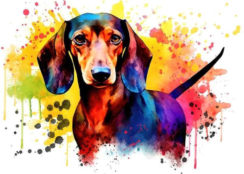 Dachshund Watercolor Dog