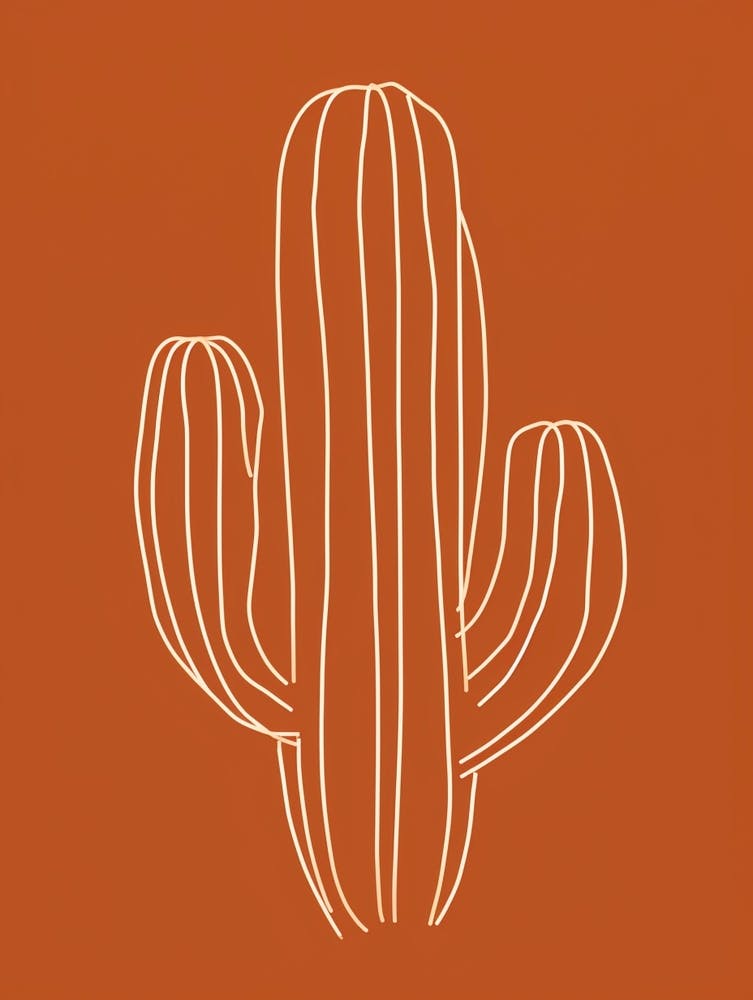 Cactus Line Drawing Golden Barrel Cactus 2