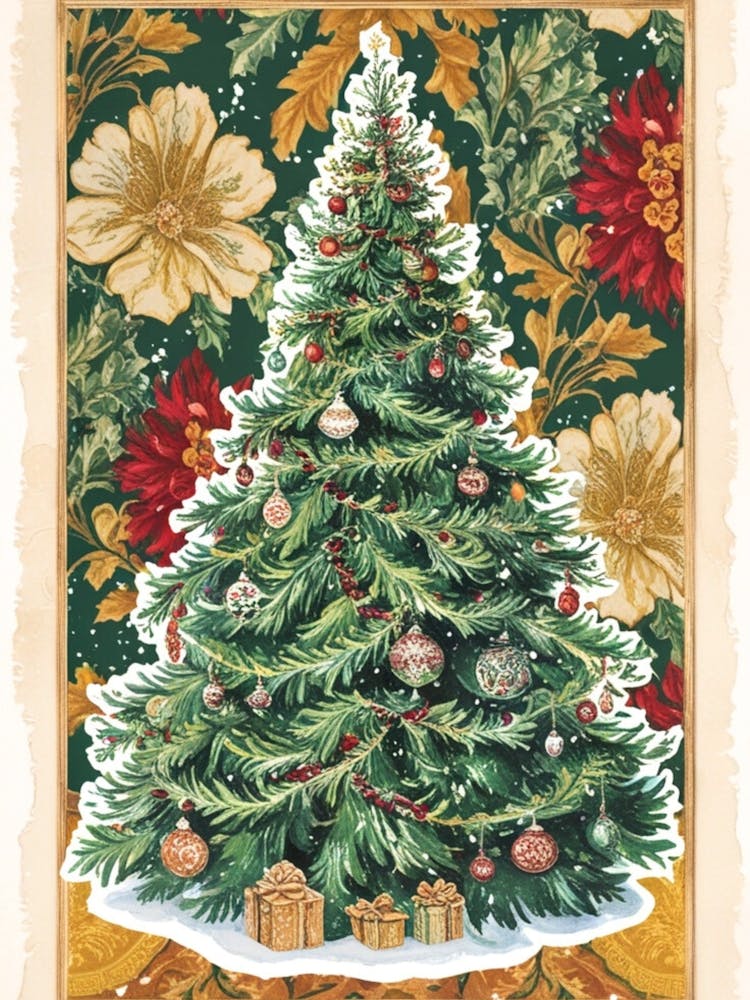 William Morris Christmas Tree 72