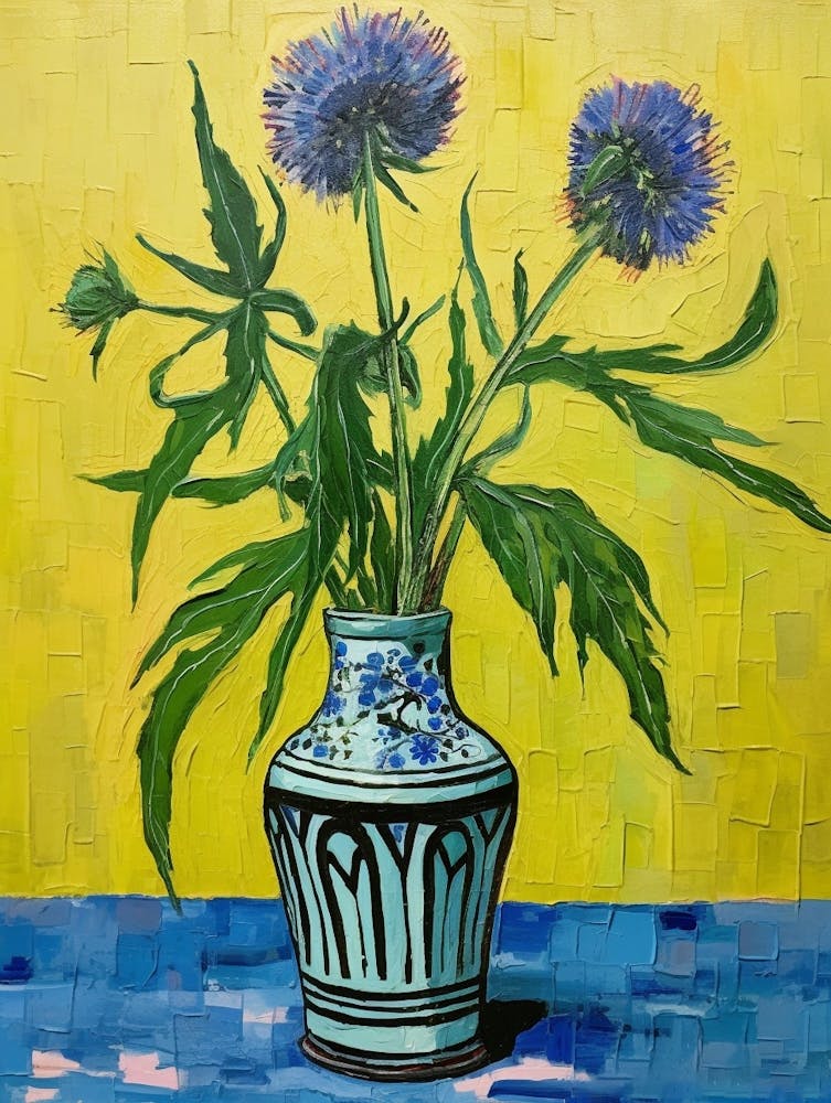 Flowers In A Vase Still Life Painting Cornflower 2