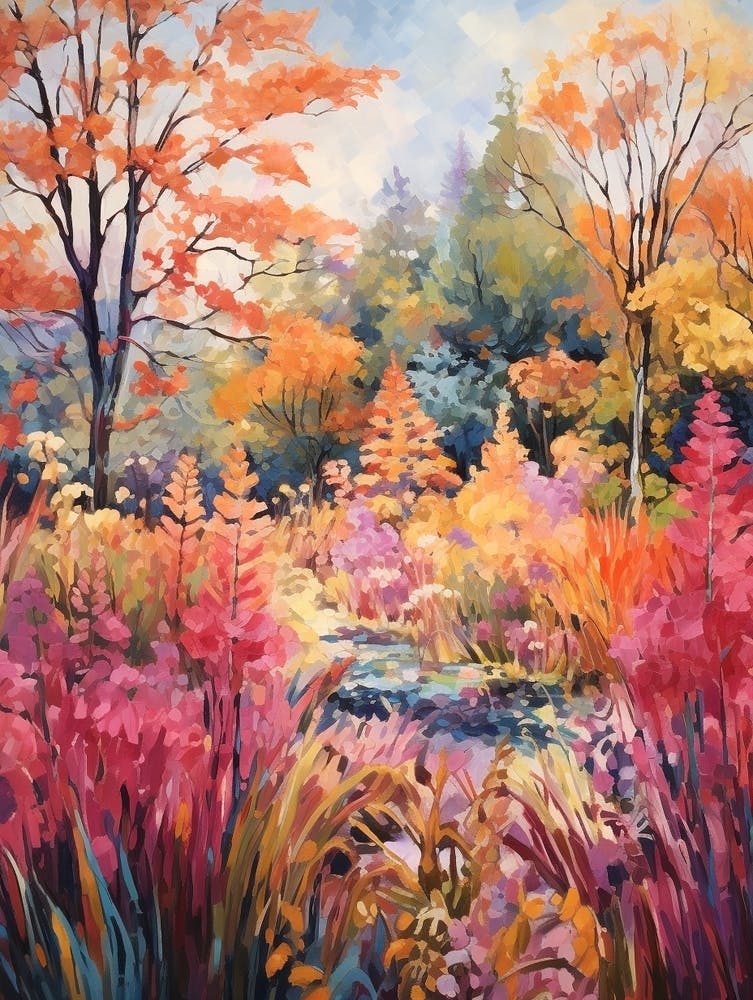 Autumn Gardens Painting Chanticleer Garden 1