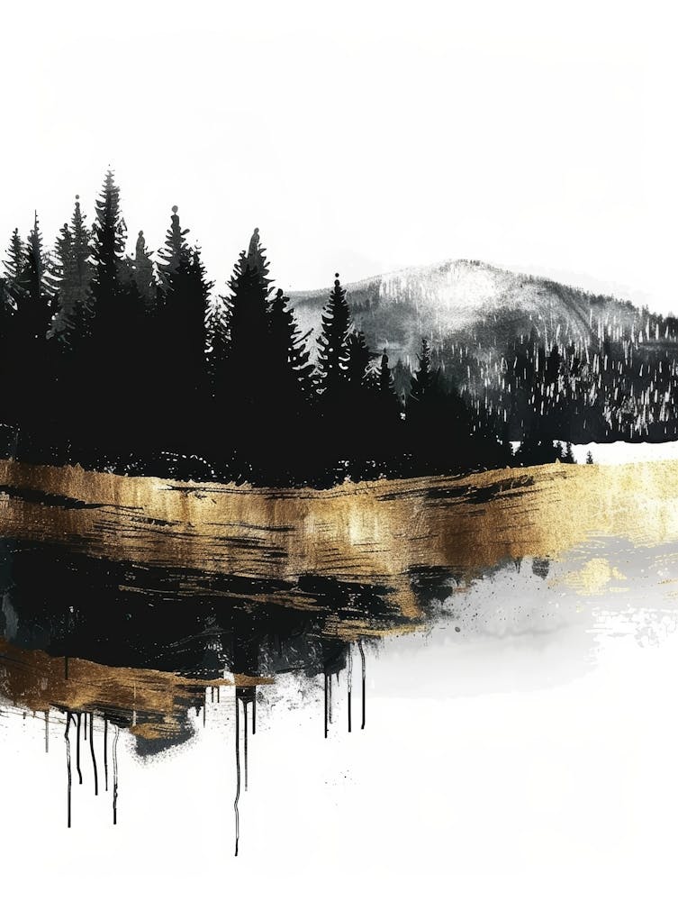 Gold Forest Canvas Print