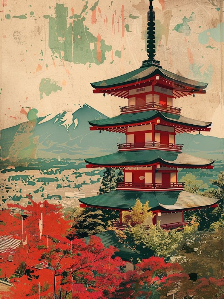 Kiyomizu Dera Temple In Kyoto Mid Century Modern 3