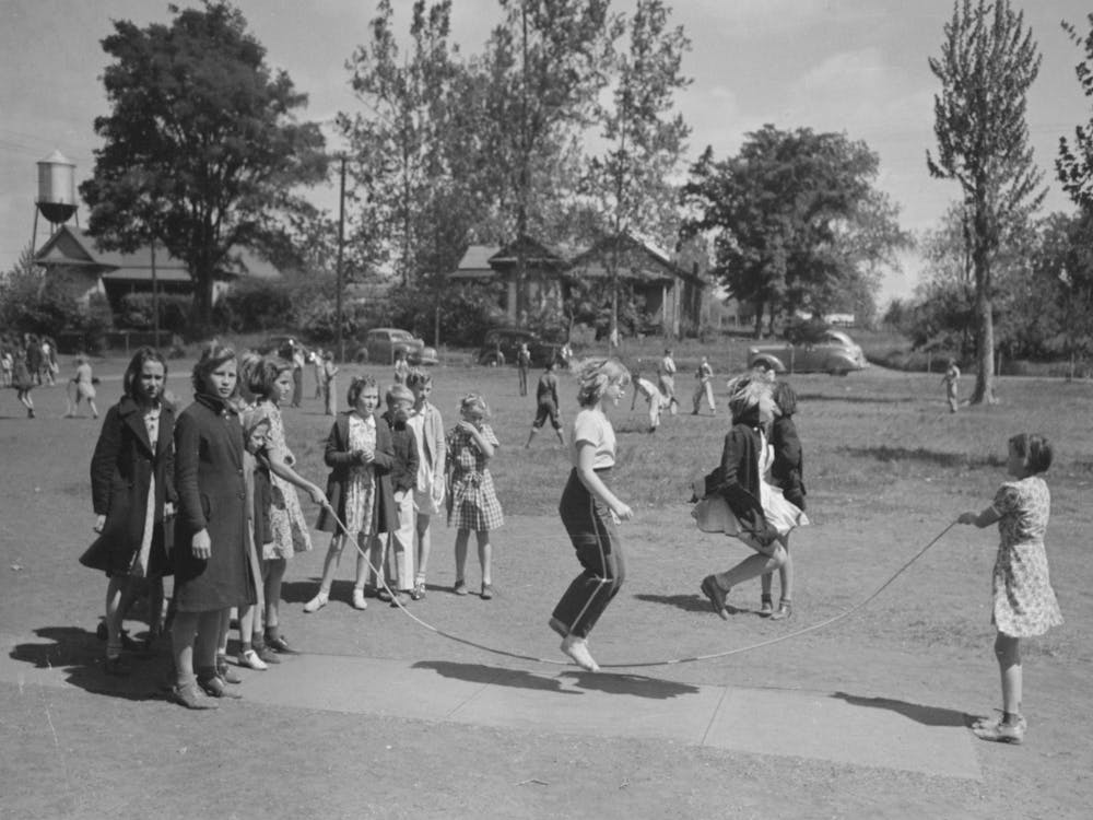 Untitled Photo, Possibly Related To Schoolchildren Jumping Rope, San Augustine, Texas By Russell Lee