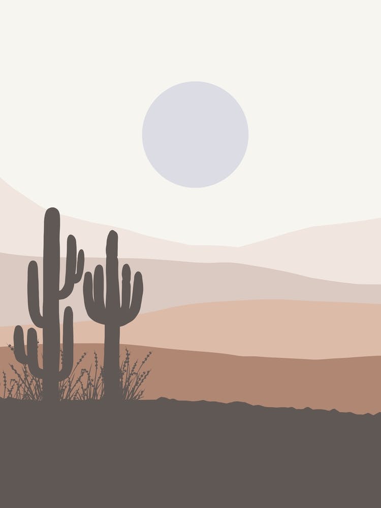 Cactus And Desert Landscape