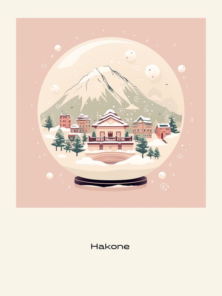 Hakone Japan Schneekugel Poster