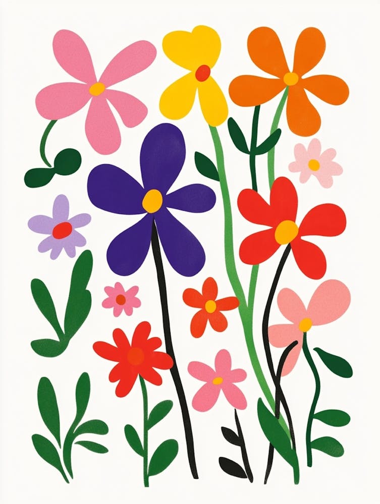 Flowers On A White Background 5