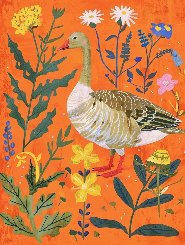 Oiseaux de printemps Oie 5