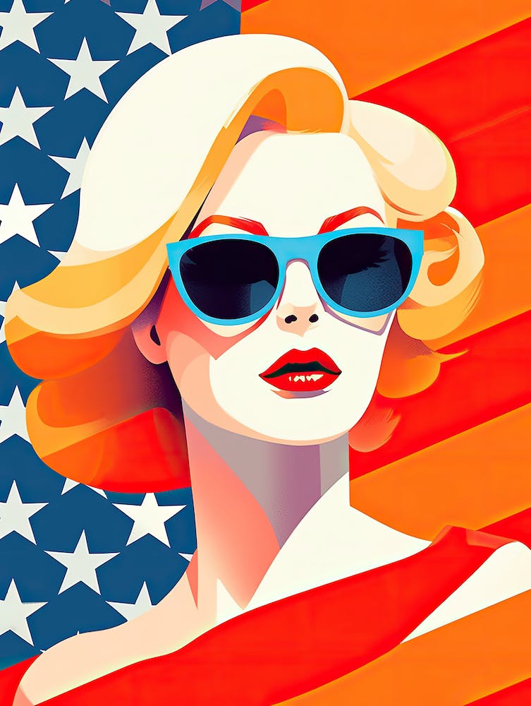 Amerikanisches Mädchen, Pop Art