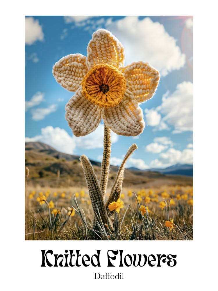 Knitted Flowers Daffodil  2
