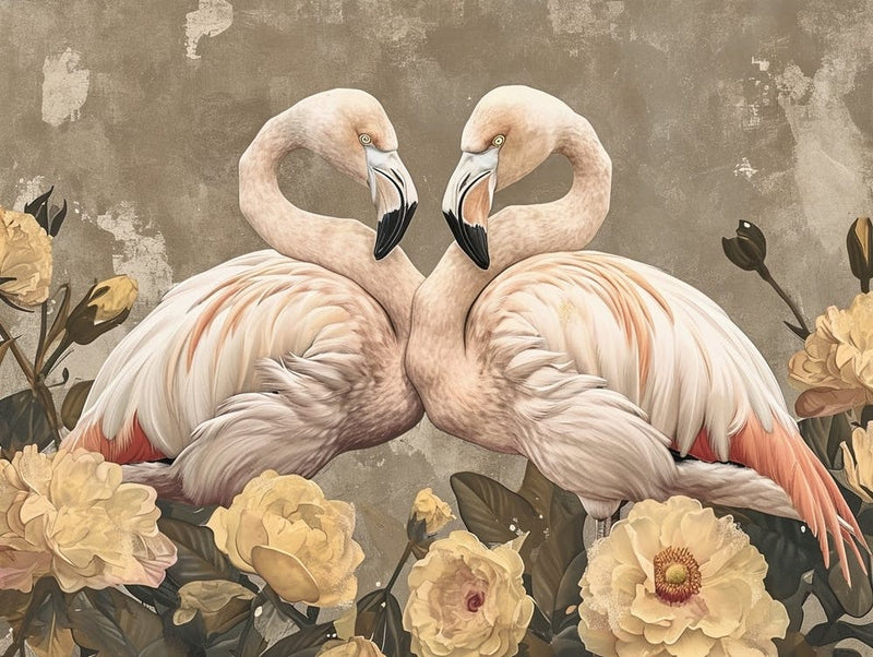 Floral Animal Illustration Flamingo 3