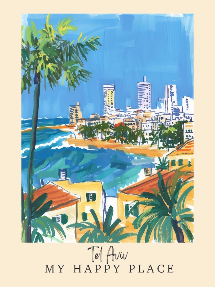 My Happy Place Tel Aviv 3 Reiseposter