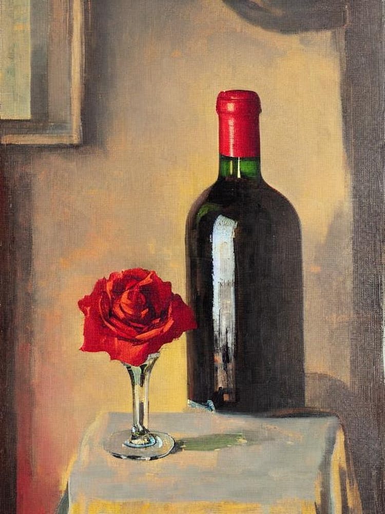 Bandol Rosé 1 Oil Painting Cocktail Poster