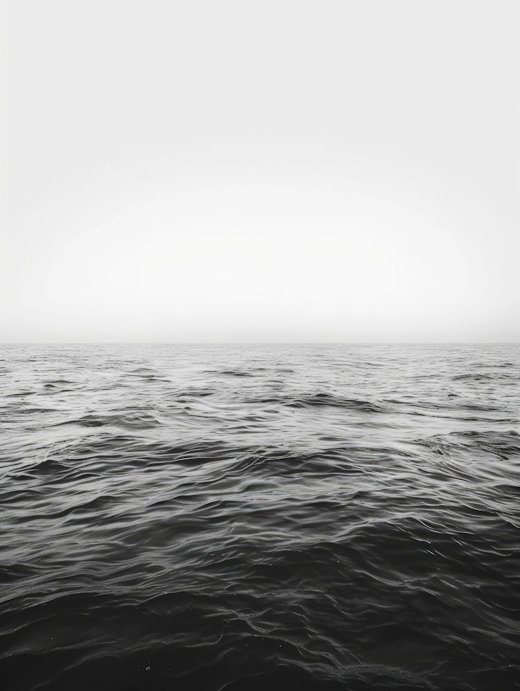 Ocean In Black And White 1