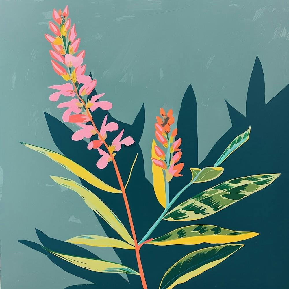 Veronica Flower Square Flower Illustration