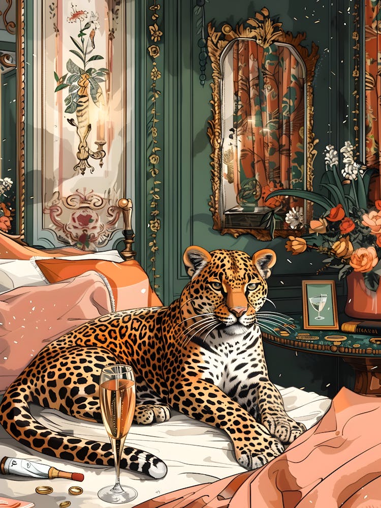 Leopard In Bedroom