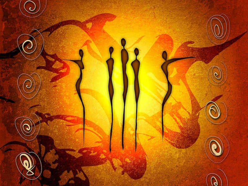 Tribal African Art Illustration In Painting Style 273