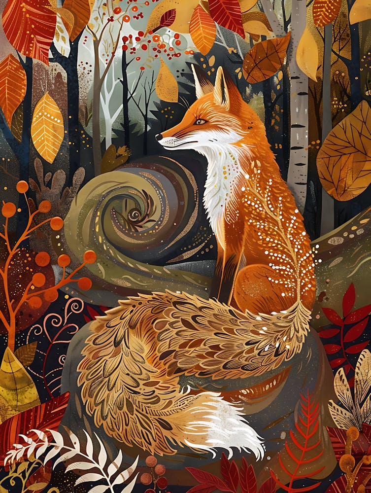 Solitary Fox In The Autumn 21