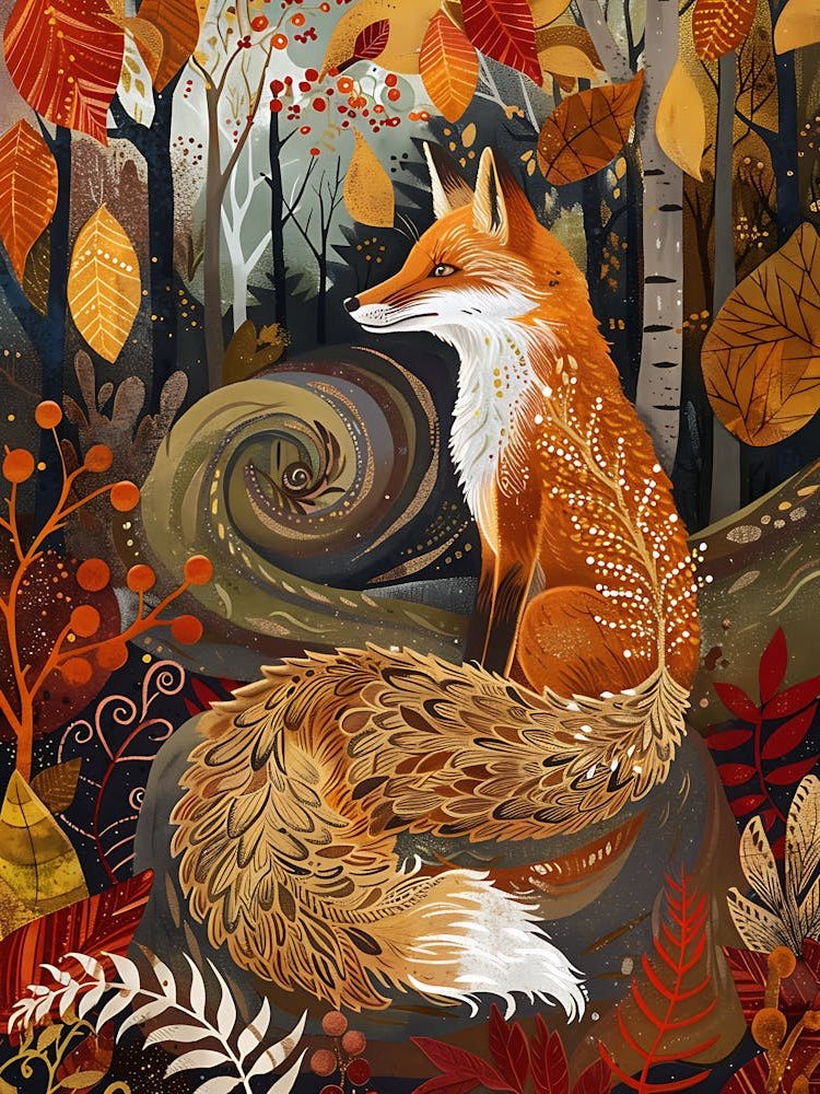 Solitary Fox In The Autumn 21