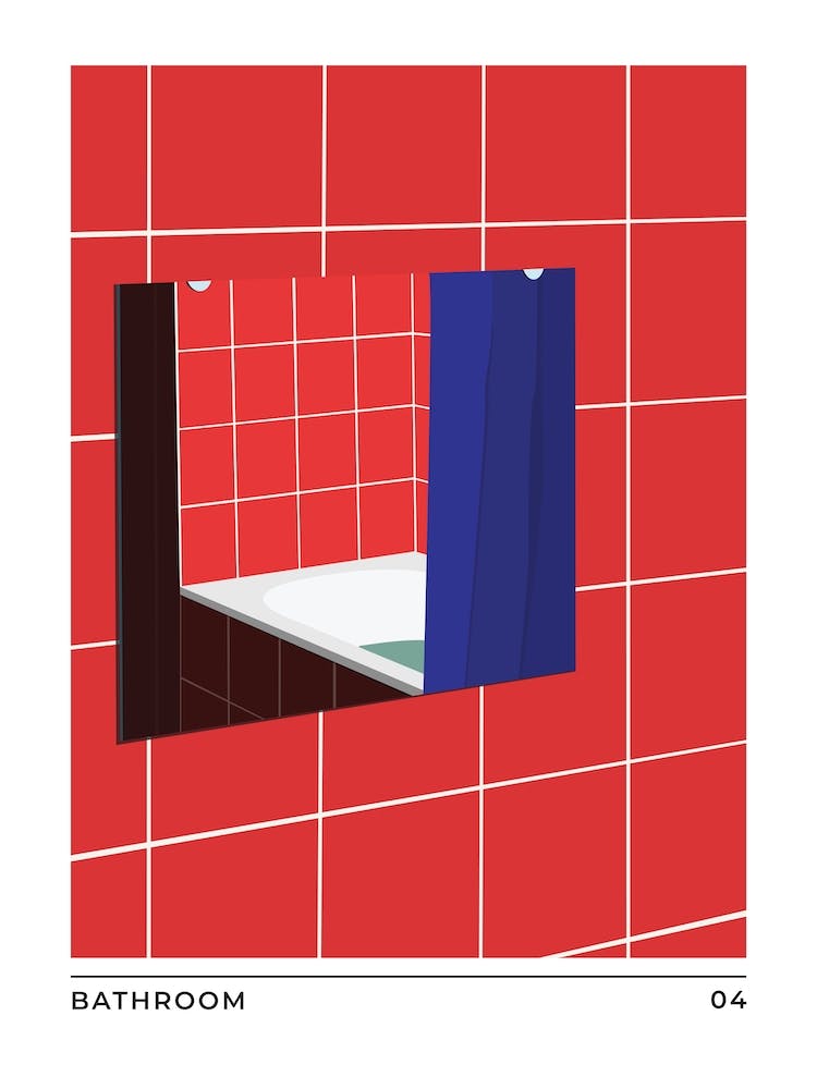 Bathroom Still Life Modern Illustration