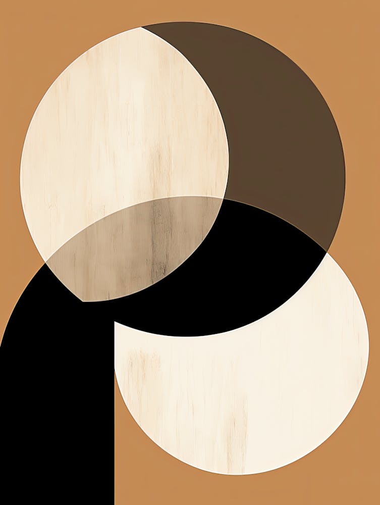 Abstract Elegance: Beige Bauhaus