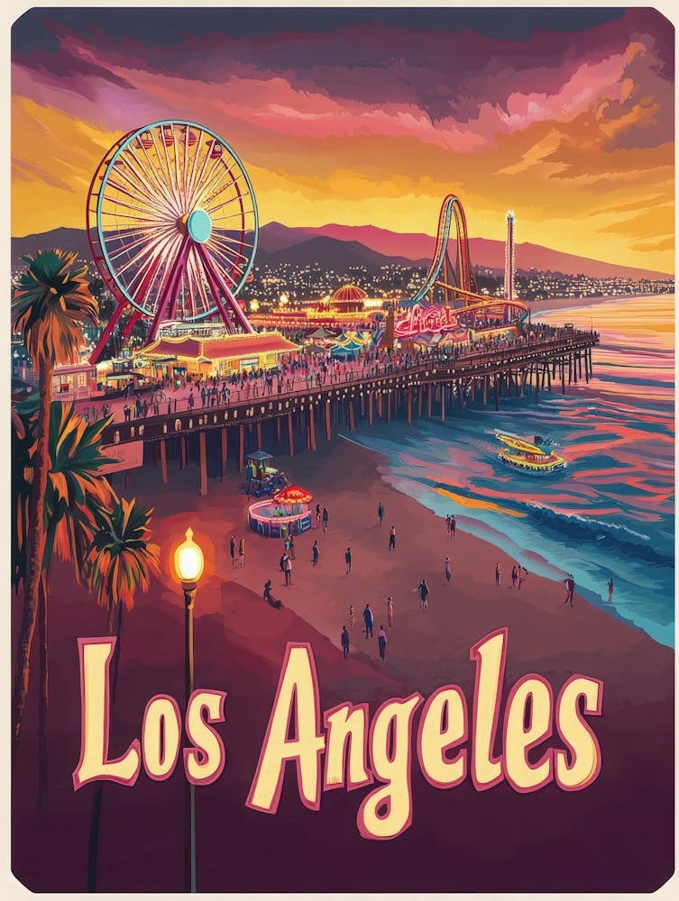 Aihrgdesign A Classic 1960s Travel Poster For Los Angeles