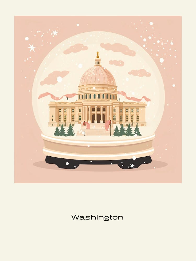 Washington Dc Usa 1 Snowglobe Poster