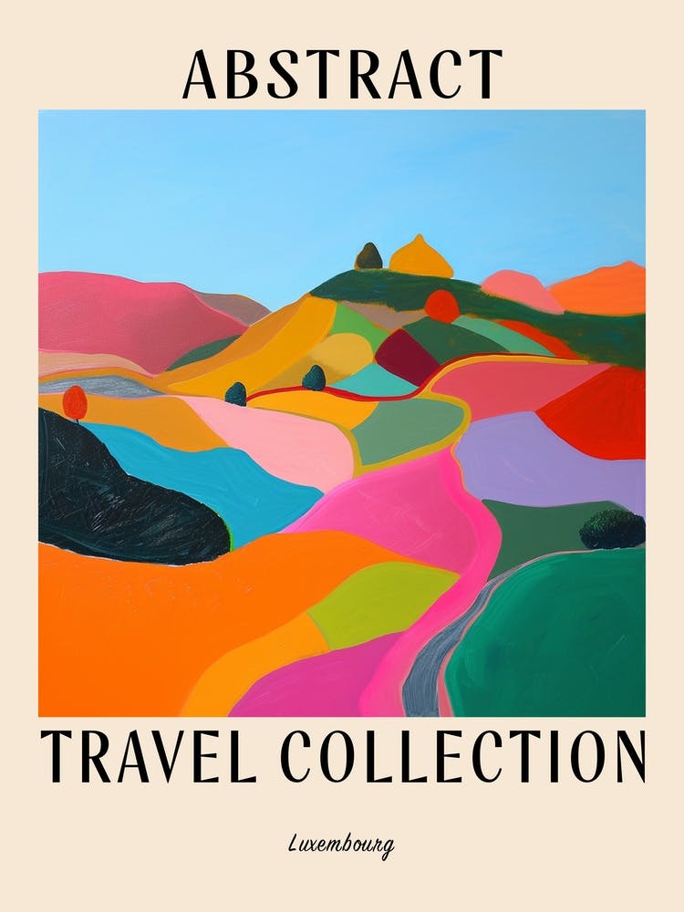 Abstract Travel Collection Poster Luxembourg 2