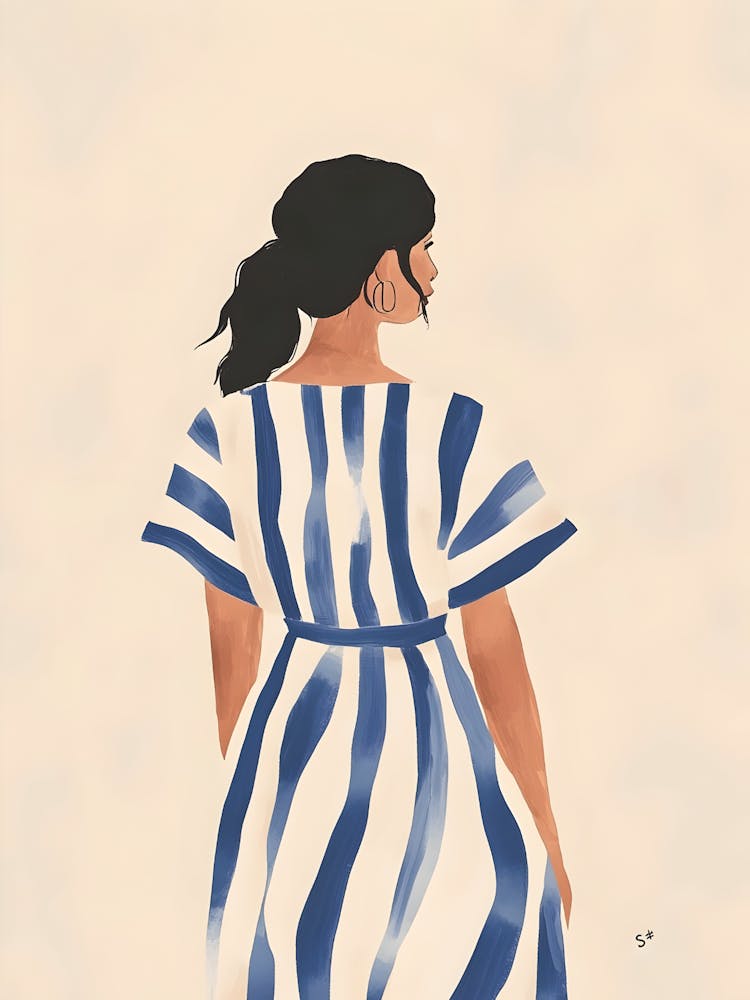 Blue Striped Dress