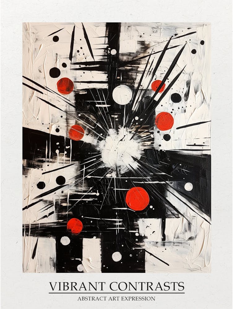 Vibrant Contrasts Abstract 1 Poster