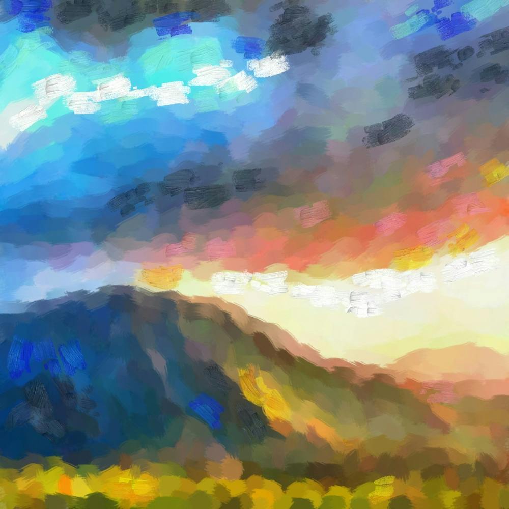 Sunrise over the hills