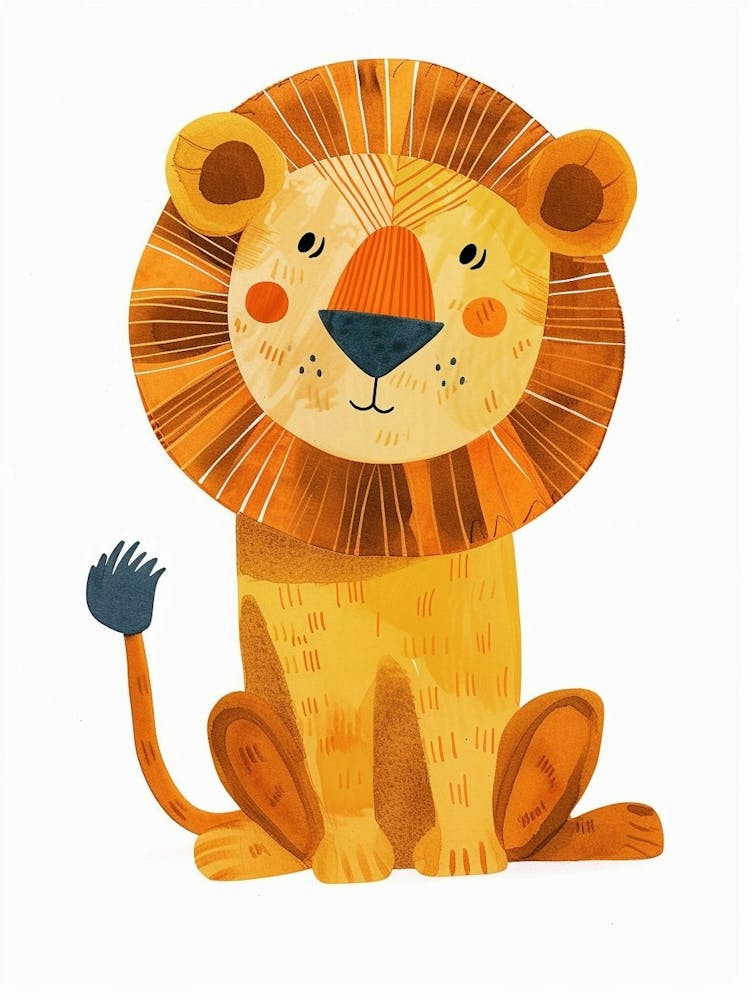 Barbary Lion Night Hunt Clipart 2