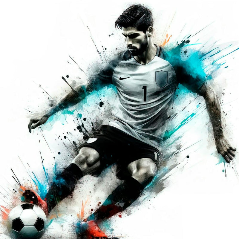Soccer Player Kicking The Ball 10
