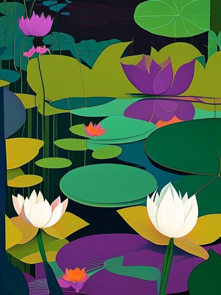 Lotus Flowers In Park Fauvism Matisse 5