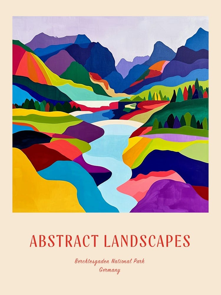 Colourful Abstract Berchtesgaden National Park Germany 7 Poster