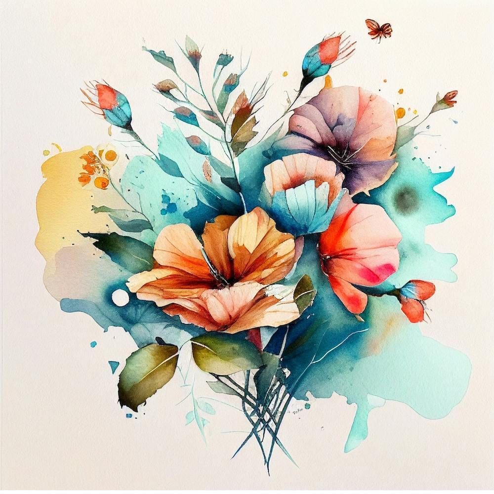 Watercolor Flowers 02