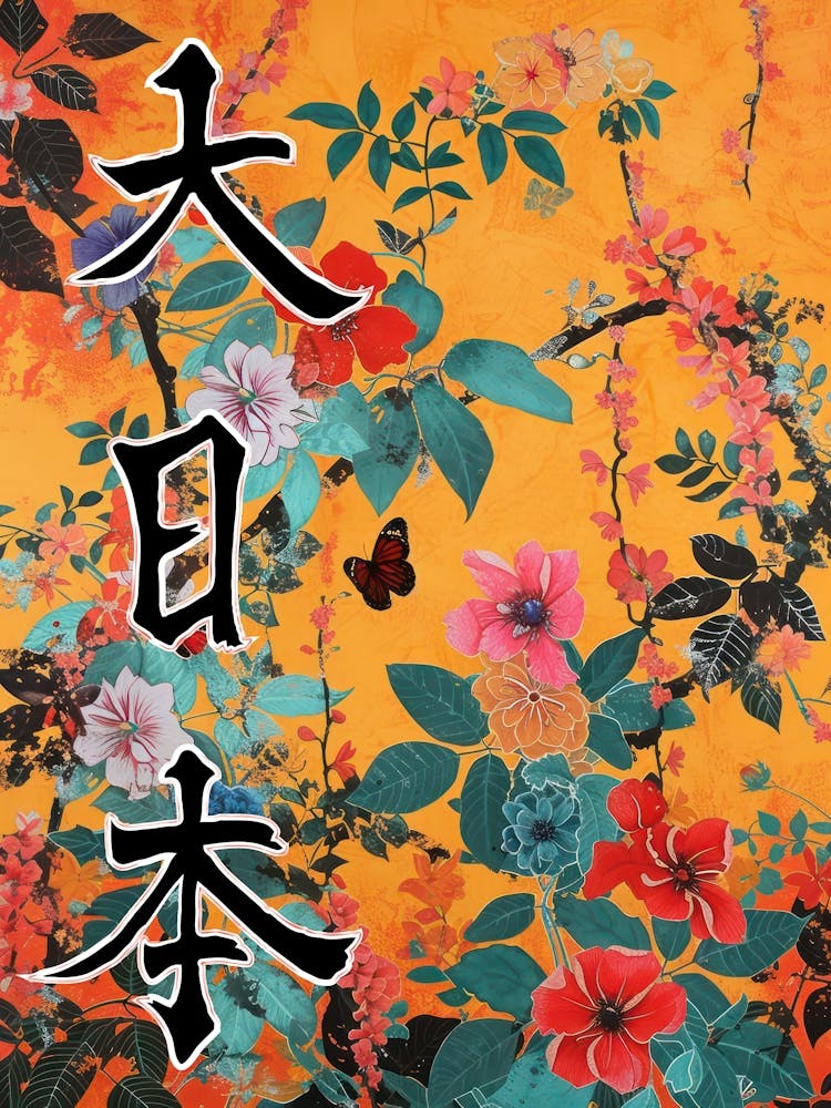 Great Japan Hokusai Poster Japanese Floral  19