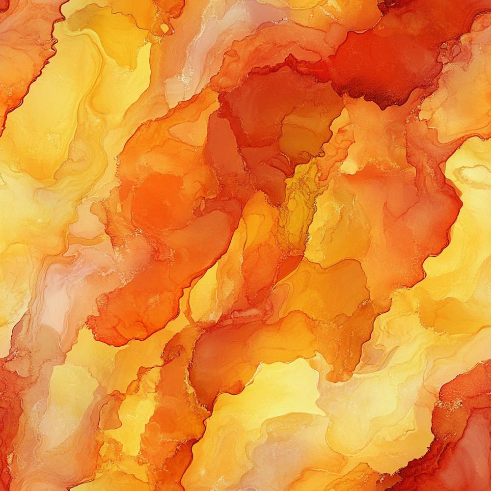Flowing Orange Fall Alcohol Ink 10