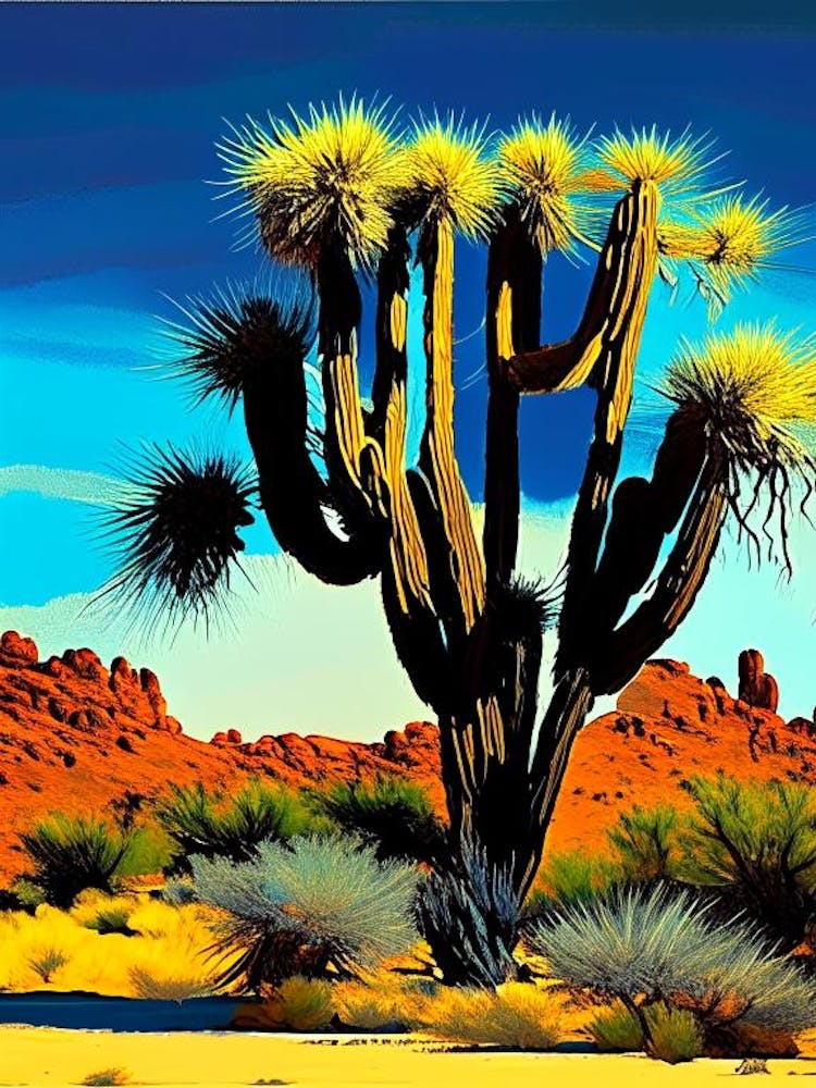 Joshua Trees In Desert Nat Viga Style  (2)