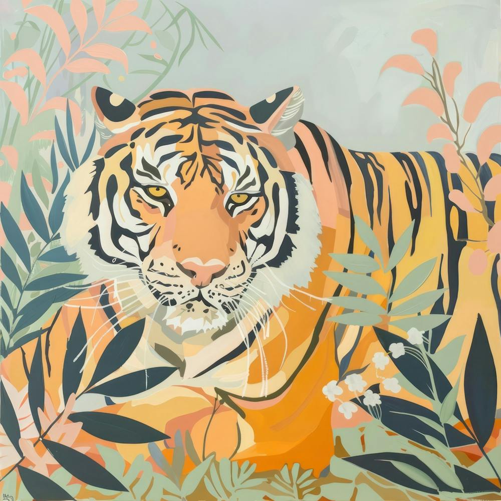 Tiger Pastel Illustration 4