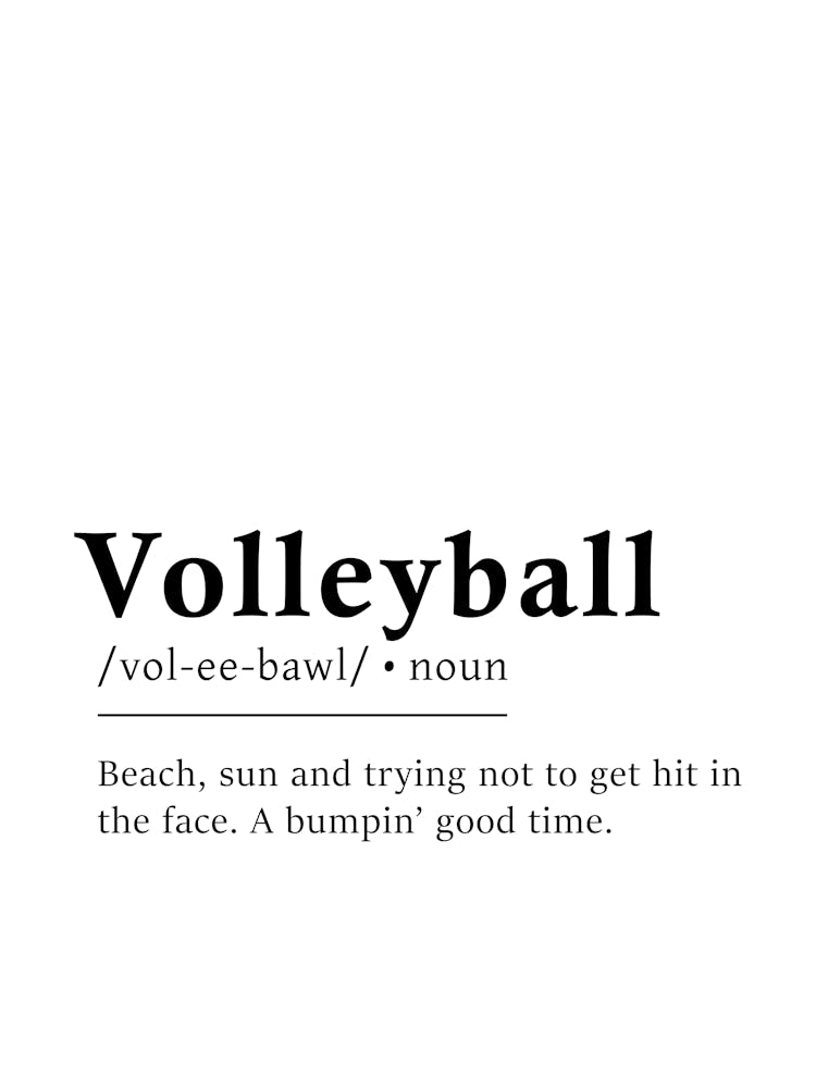 Volleyball Definition Poster - Dictionary