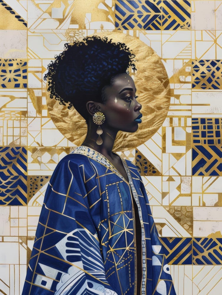 'Eine Frau in Blau'