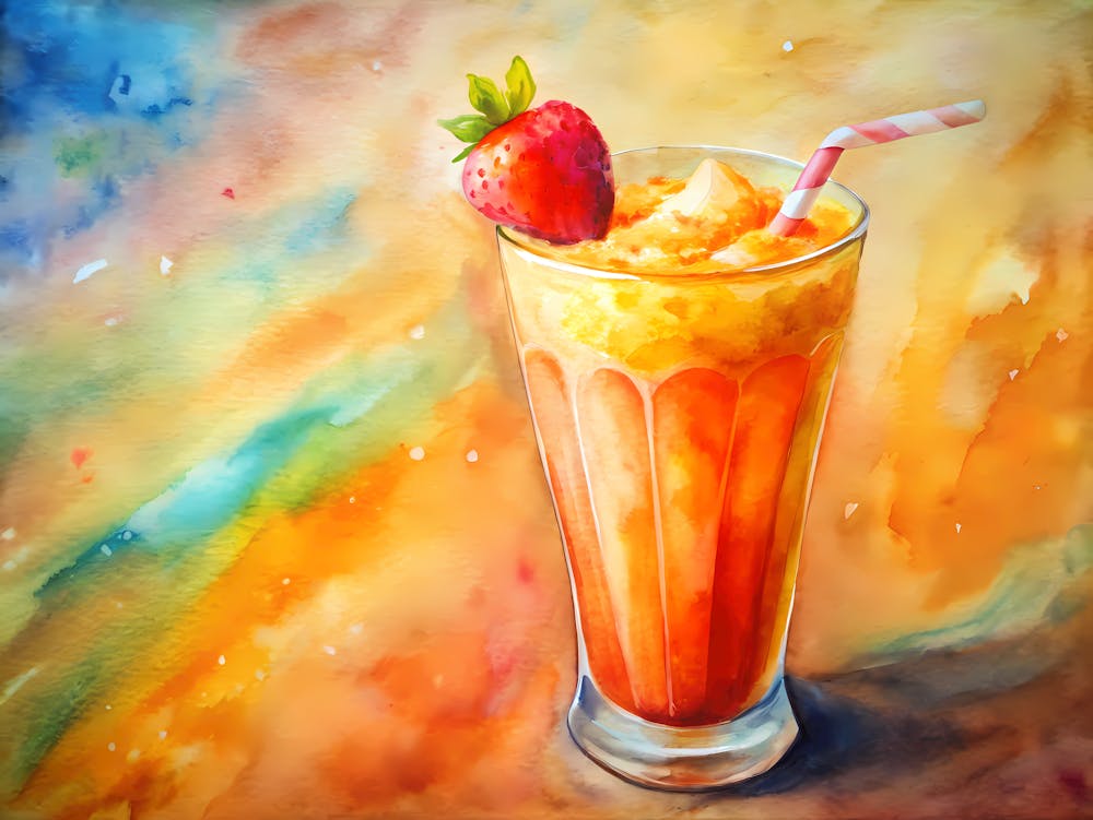 Orangen-Erdbeer-Shake Global