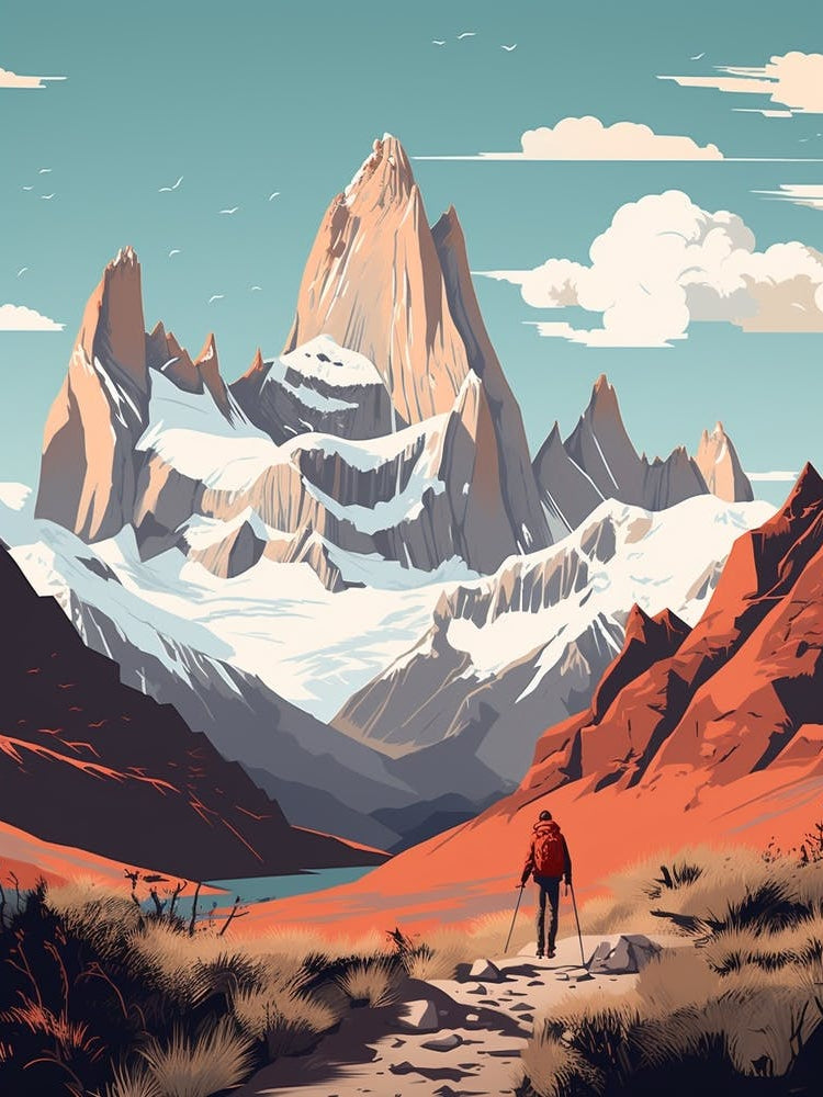 Fitz Roy Trek Argentina 3 Hiking Trail Landscape